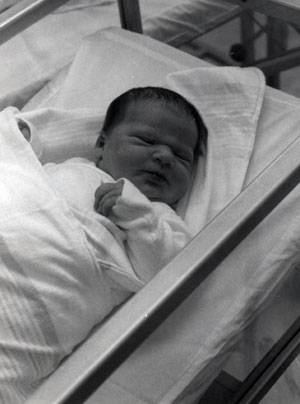 Jon Levine on the day of his birth